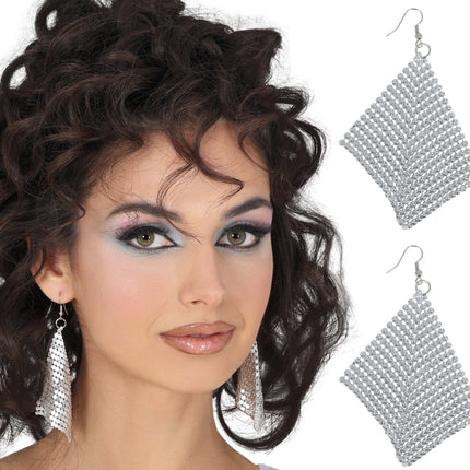 Metallische Ohrringe 9 cm