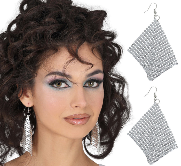 Metallische Ohrringe 9 cm