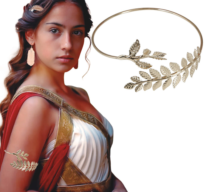 Metall-Lorbeer-Armband