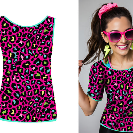 Leoparden-T-Shirt 80er Jahre