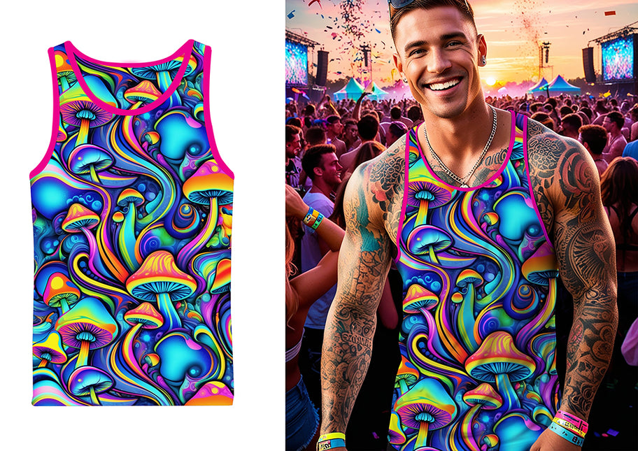 Psychedelic mushroom t-shirt, erwachsen