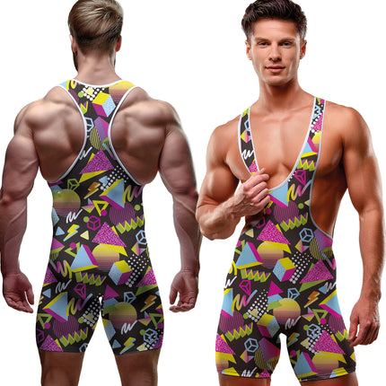 Neon 80S Jumpsuit Männer