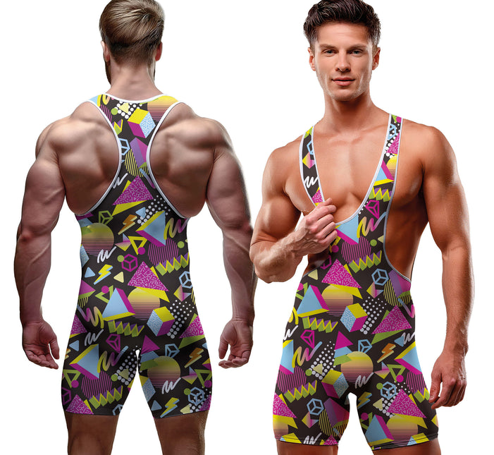 Neon 80S Jumpsuit Männer