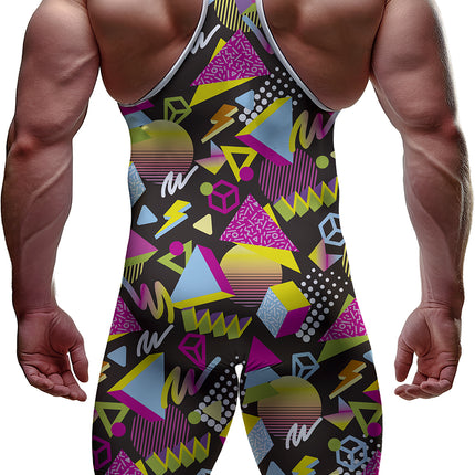 Neon 80S Jumpsuit Männer