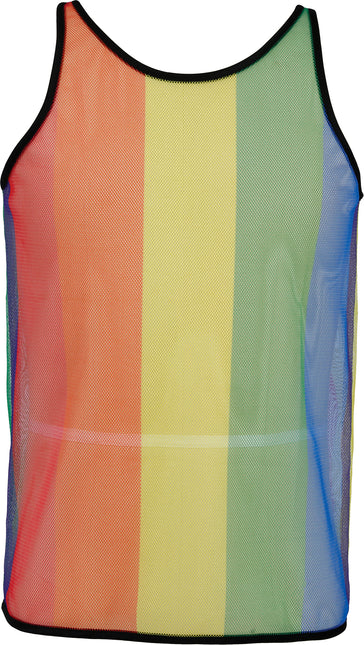 Regenbogen-Netz-T-Shirt