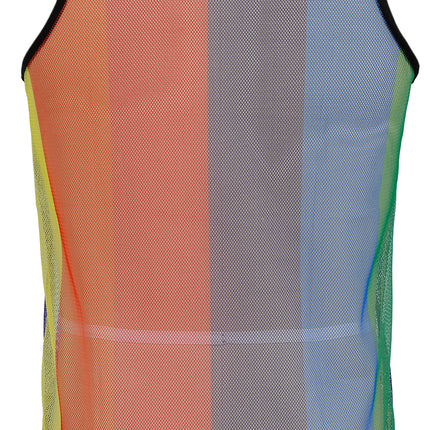 Regenbogen-Netz-T-Shirt