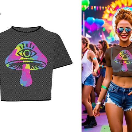 Shrooms Netz-T-Shirt