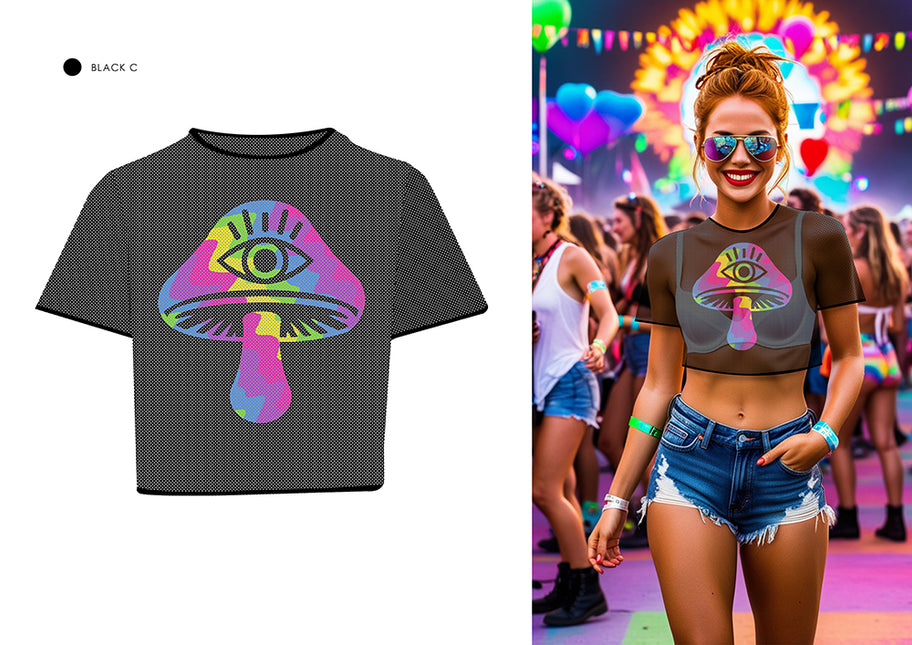 Shrooms Netz-T-Shirt