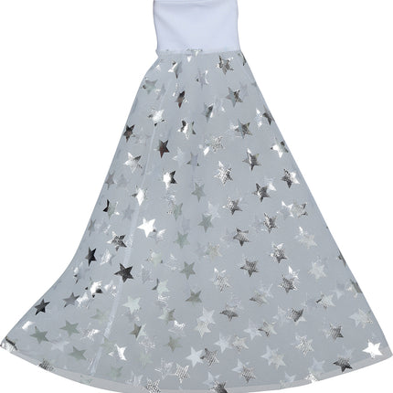 Disco 70S Schmetterlingsärmel Silberne Sterne