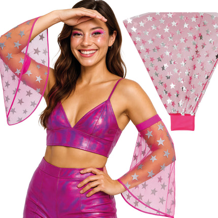 Disco 70S Schmetterlingsärmel Sterne