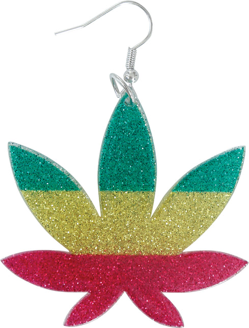 Marihuana-Blatt-Ohrringe