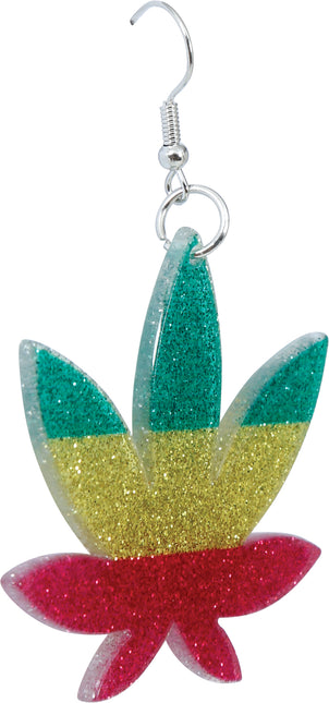 Marihuana-Blatt-Ohrringe