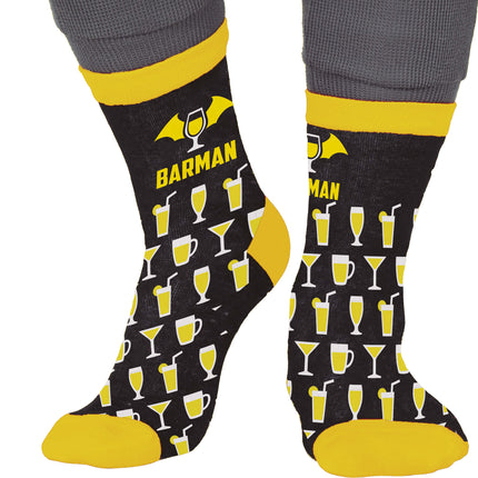 Barman Socken Schwarz Gelb