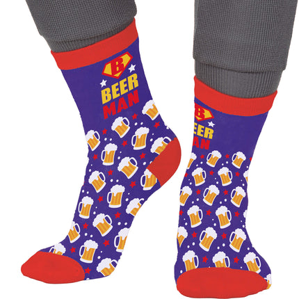 Beerman Socken Erwachsene Blau Rot