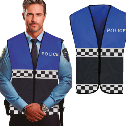 Polizeiweste Schwarz Blau