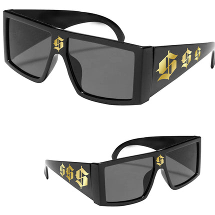 Schwarze Brille Dollarzeichen
