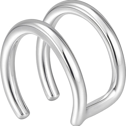 Falsches Doppel-Lippenpiercing Silber