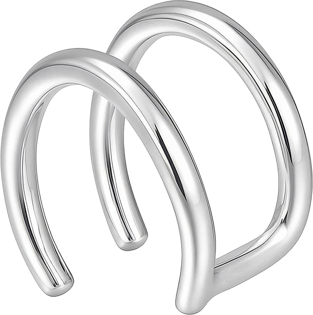 Falsches Doppel-Lippenpiercing Silber