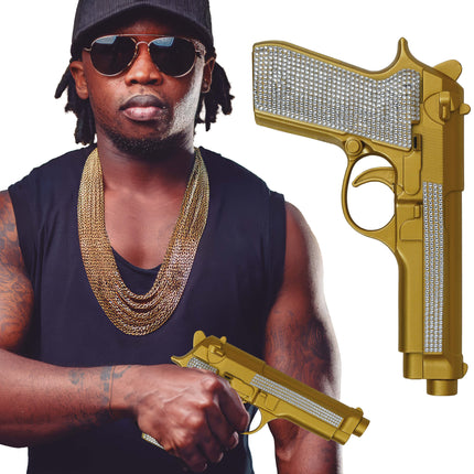 Gold Silber Fake Pistole Glitter