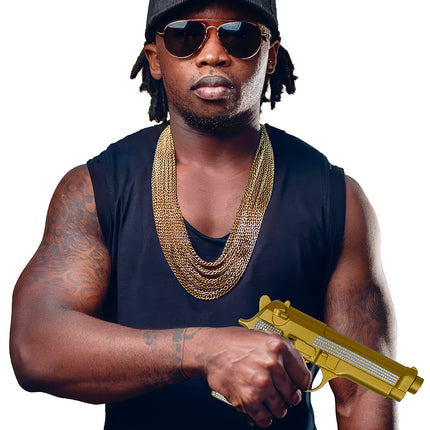 Gold Silber Fake Pistole Glitter