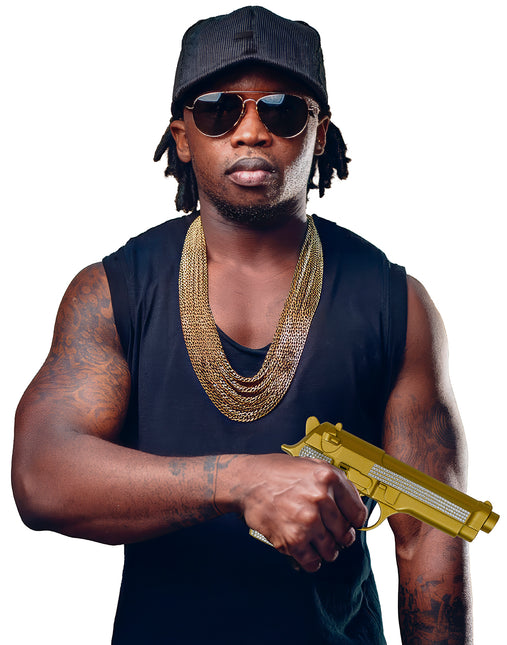 Gold Silber Fake Pistole Glitter