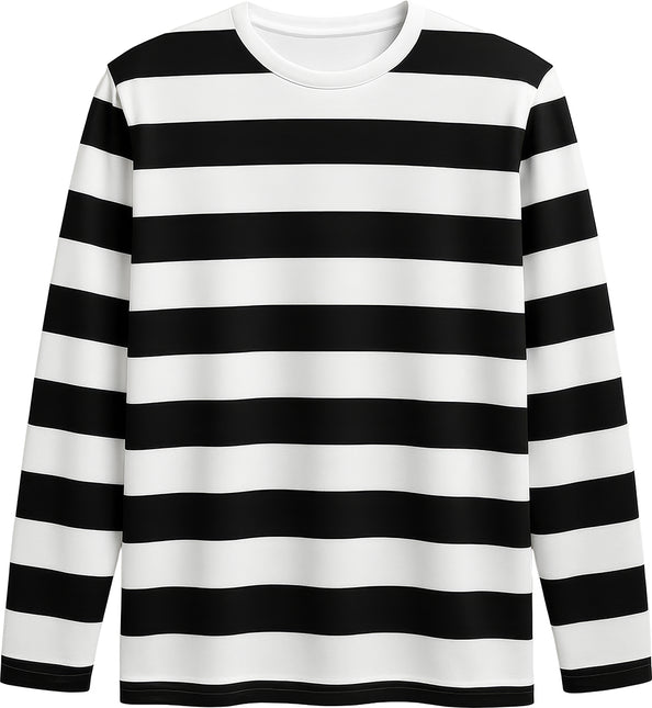 Schwarz Weißes Hemd Damen Gestreift