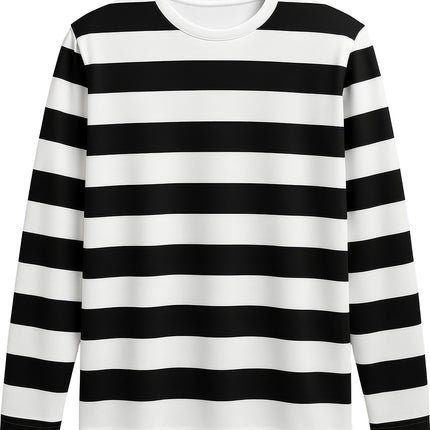 Schwarz Weißes Hemd Kind Gestreift