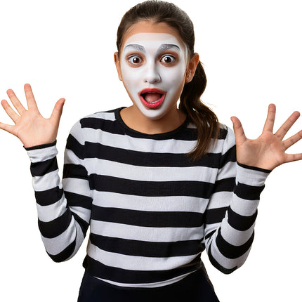 Schwarz Weißes Hemd Kind Gestreift