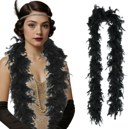 Boa-Feder, 80 gr schwarz