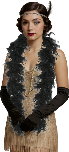 Boa-Feder, 80 gr schwarz