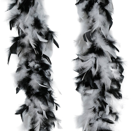 Boa-Feder, 80 gr schwarz/weiß