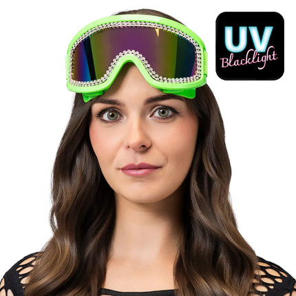 Party-Skibrille „Rave“ neongrün UV