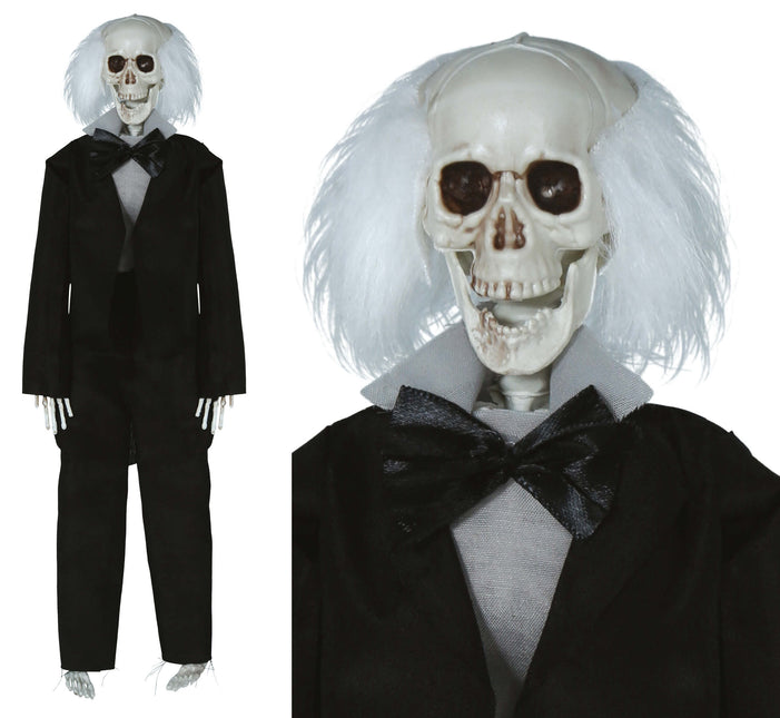 Skelettpuppe Professor mit Anzug 40cm