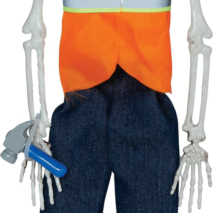 Halloween Puppe Skelett Straßenarbeiter 40cm