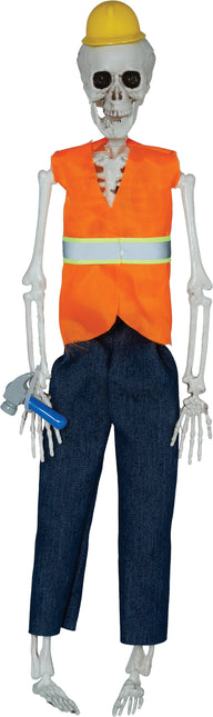 Halloween Puppe Skelett Straßenarbeiter 40cm