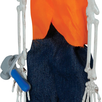 Halloween Puppe Skelett Straßenarbeiter 40cm