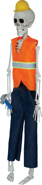 Halloween Puppe Skelett Straßenarbeiter 40cm