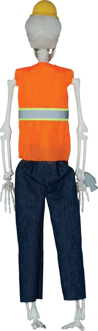 Halloween Puppe Skelett Straßenarbeiter 40cm