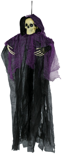 Halloween Skelett Schwarz Lila Skelett 90cm