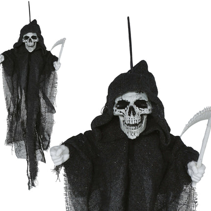 Halloween Puppe Skelett mit Sense