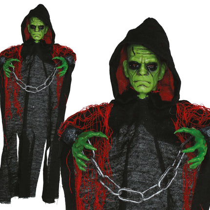 Halloween Puppe Geist mit Kette 50cm