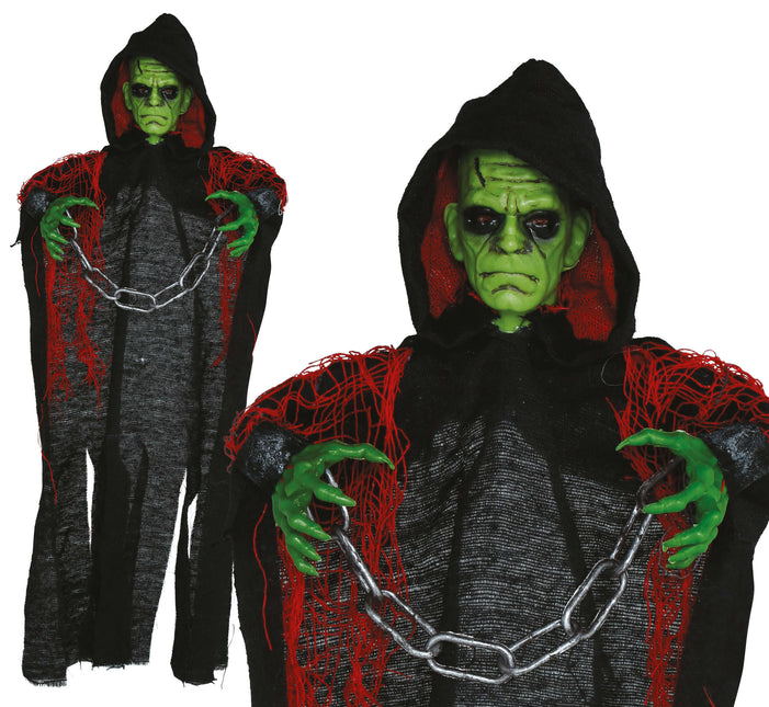 Halloween Puppe Geist mit Kette 50cm