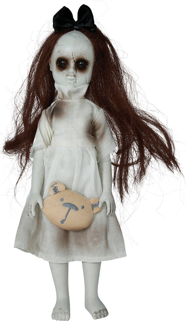 Halloween Puppe Mädchen mit Knuddel 30cm