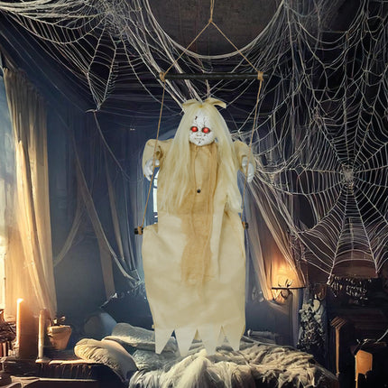 Halloween Puppe mit Licht und Sound 75cm