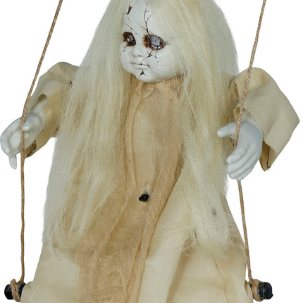 Halloween Puppe mit Licht und Sound 75cm