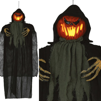 Halloween Puppe Kürbis mit Licht 1,2m