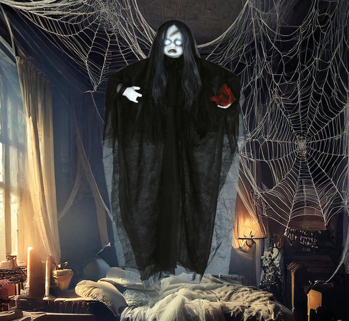 Halloween Puppe mit Licht und Sound 90cm