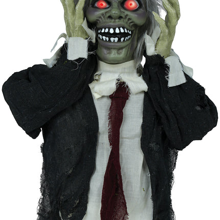 Halloween Puppe Zombie mit Licht, Sound und Bewegung 55cm