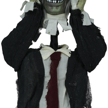 Halloween Puppe Zombie mit Licht, Sound und Bewegung 55cm