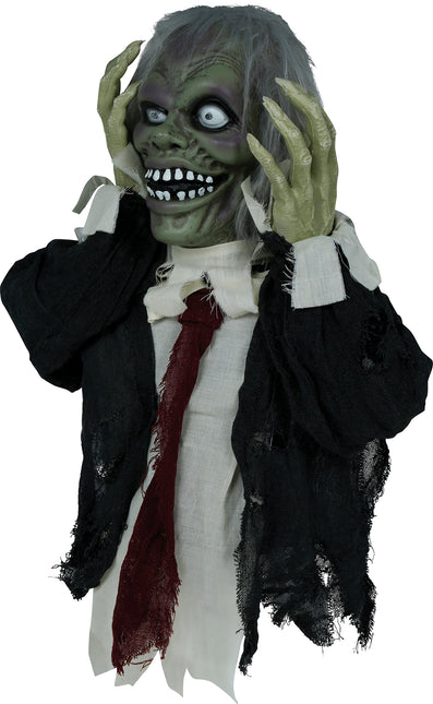 Halloween Puppe Zombie mit Licht, Sound und Bewegung 55cm